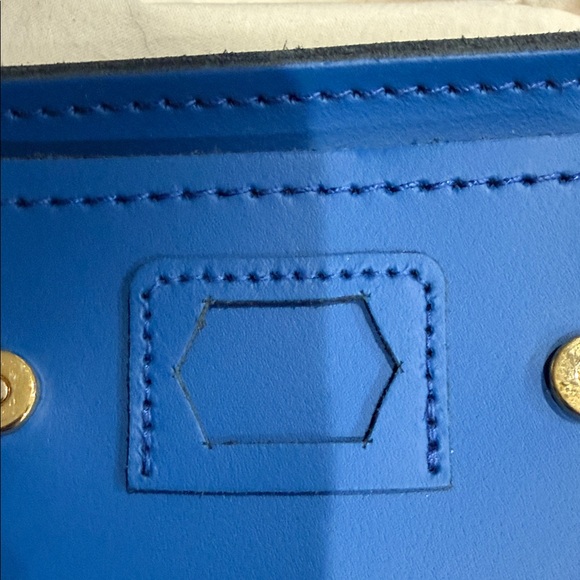 The Cambridge Satchel x Wicked Colab Mini Satchel “Shiz” Blue Leather - Picture 10 of 13